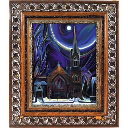 Sixth Church          Oil/Canvas, image 20x16in, in antique frame
