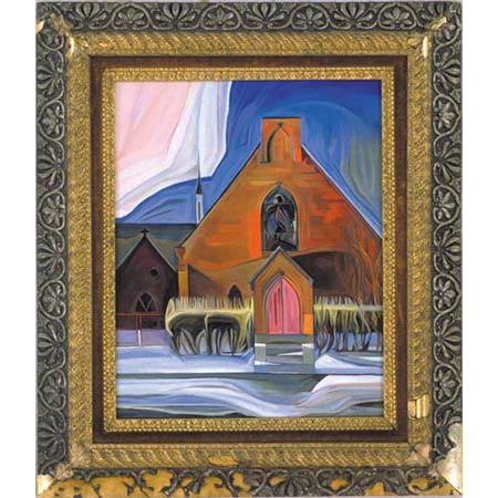 Eighth Church          Oil/Canvas, image 20x16in, in antique frame