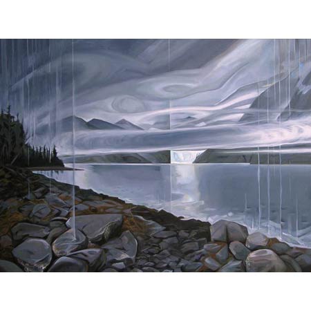 Rain on Toboggan   |   oil/canvas, 30x40in, 2012