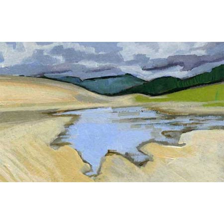
Medano Creek Study       |       Oil Pastel, 5x7in, 2009