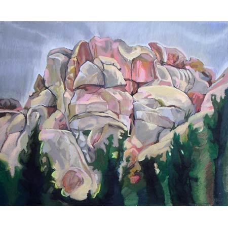 Pillow Rocks   |   oil pastel/paper, 20x18in, 1993