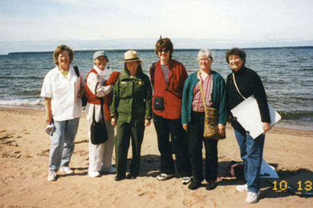 Apostle Island National Lakeshore, 1999. Public program in Charcoal Sketching on the shore of Lake Superior