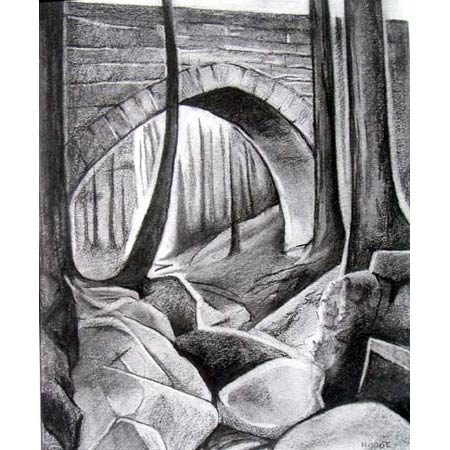 Bridge   |   charcoal, 10x8in, 1998