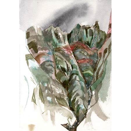 Badlands Study           Watercolor, 12x7in, 2003
