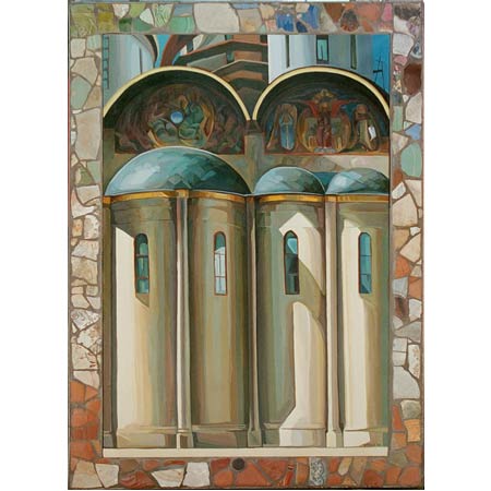 Assumption             oil/panel, 28x40in, 1999