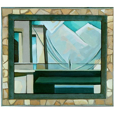 Crossing             oil/panel, 28x40in, 1999