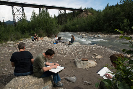 Denali National Park, 2016. Public program in Charcoal Sketching in the Park